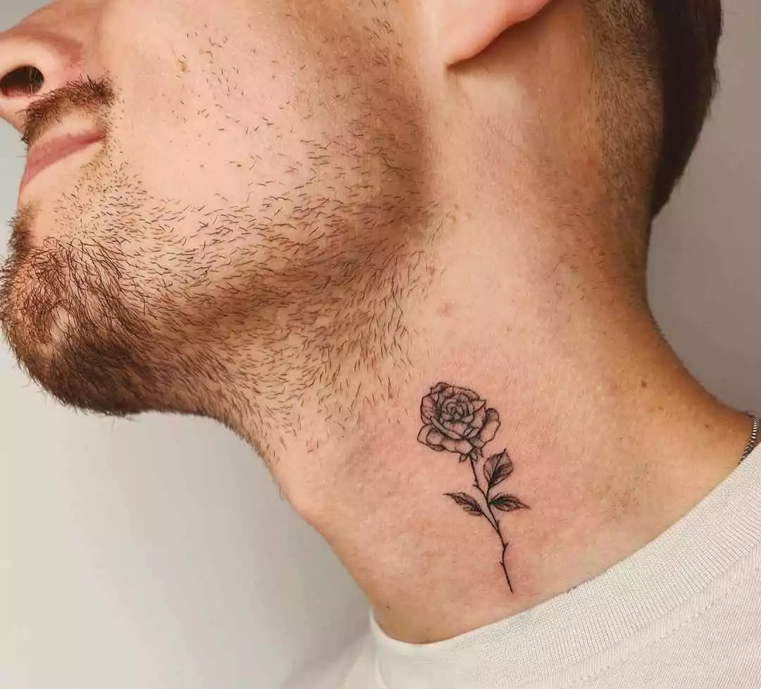 small neck tattoos for men 0027