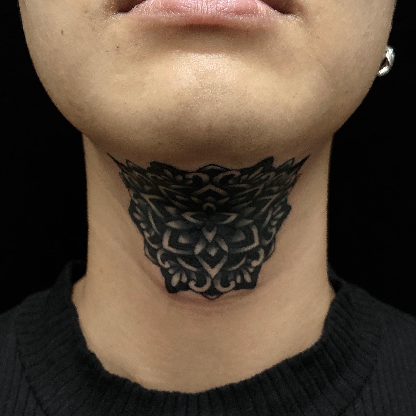 small neck tattoos for men 0035