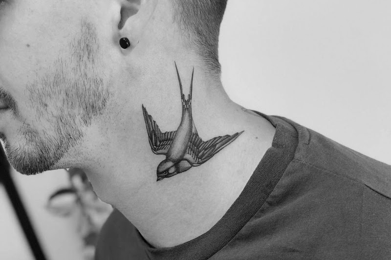 small neck tattoos for men 0080