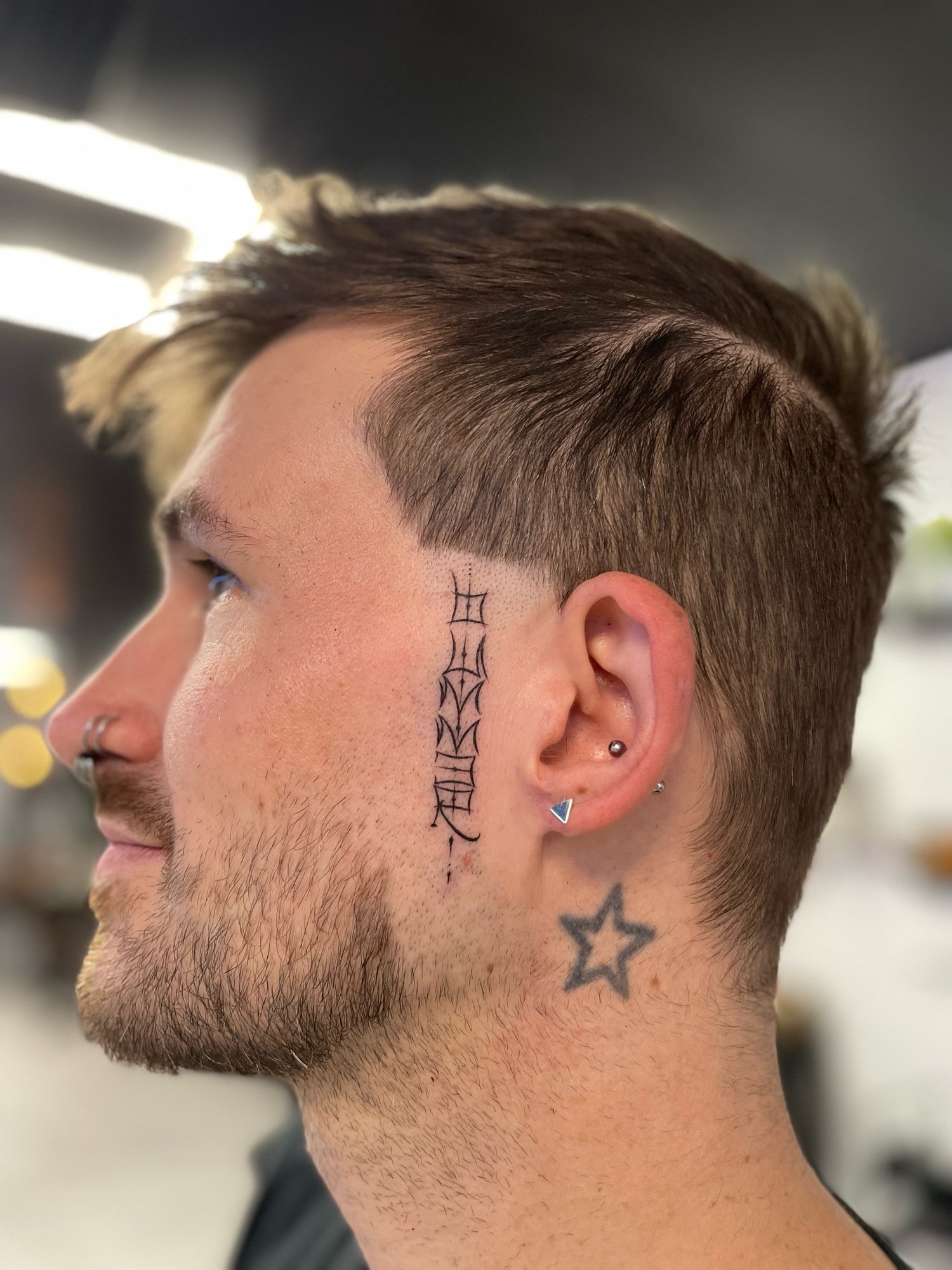 small sideburn tattoos for men 0017