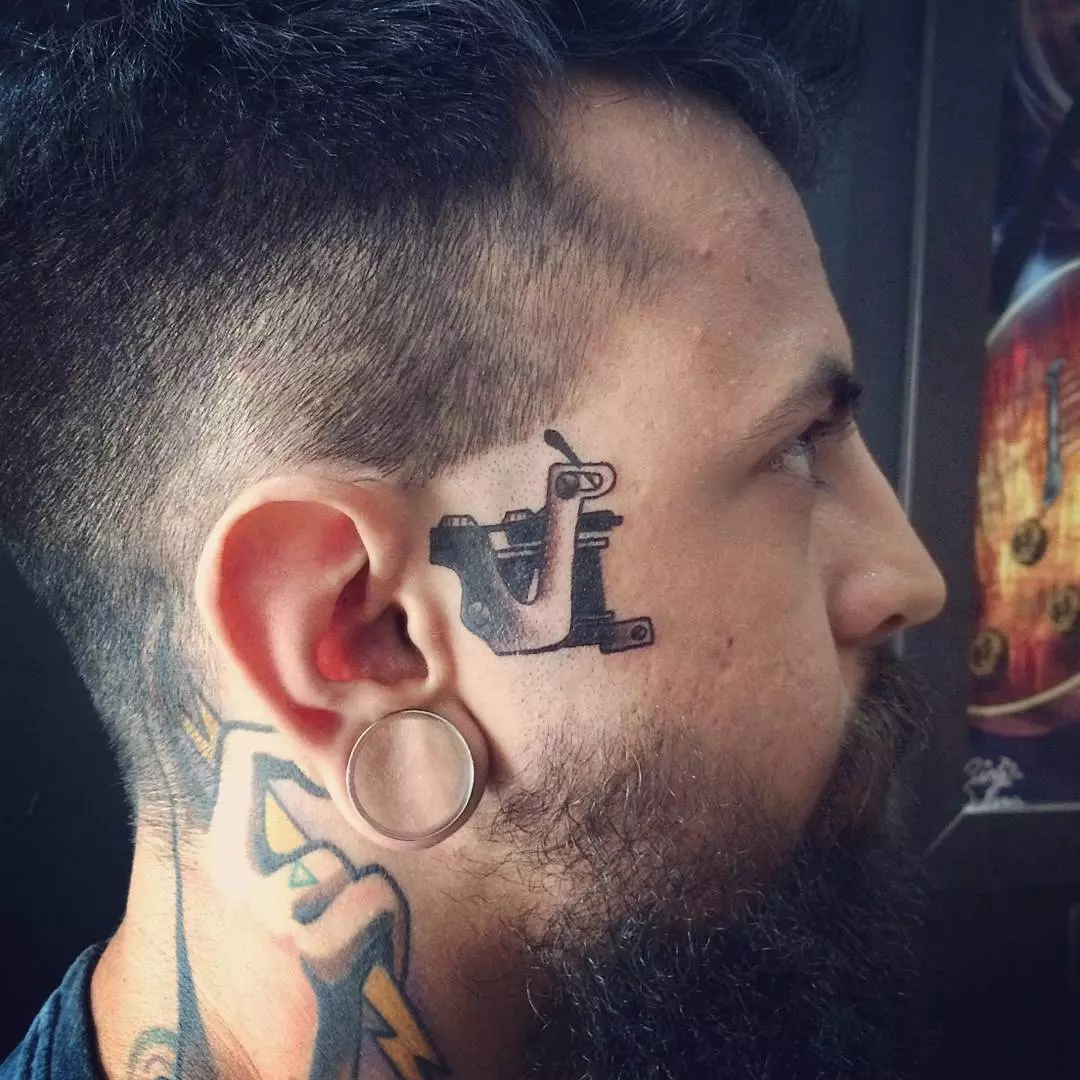 small sideburn tattoos for men 0025