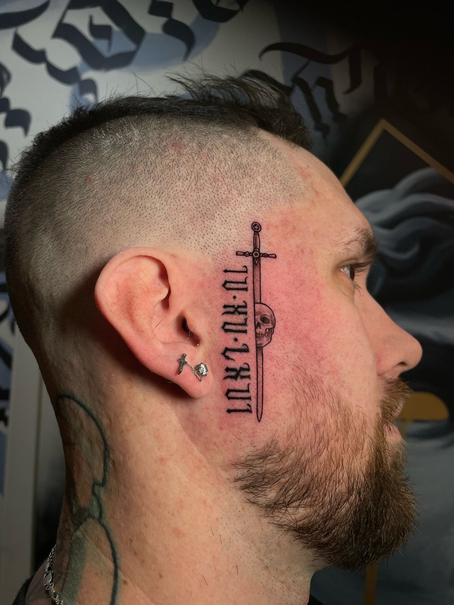 small sideburn tattoos for men 0026