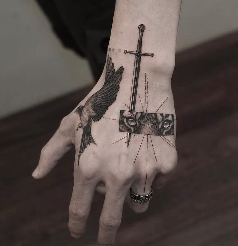 small tattoos for men on hand 0024