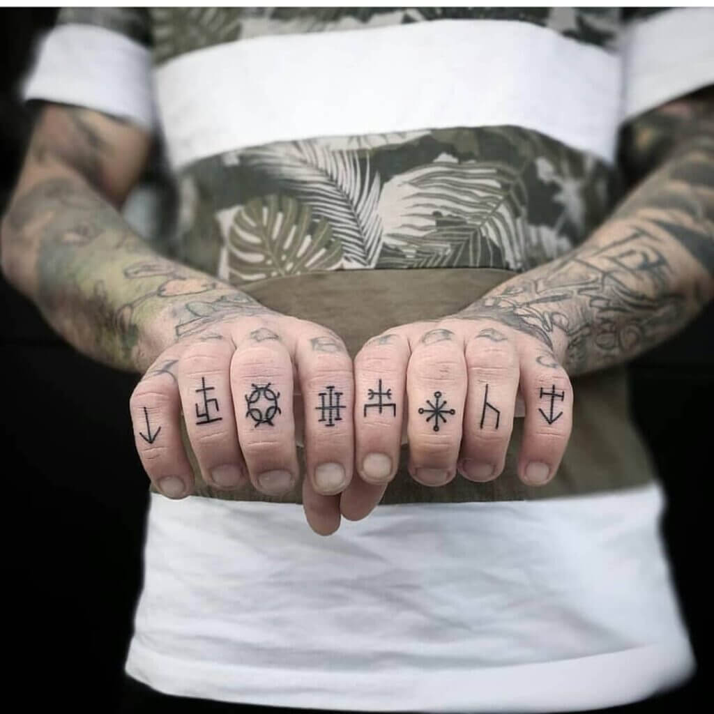 small tattoos for men on hand 0084