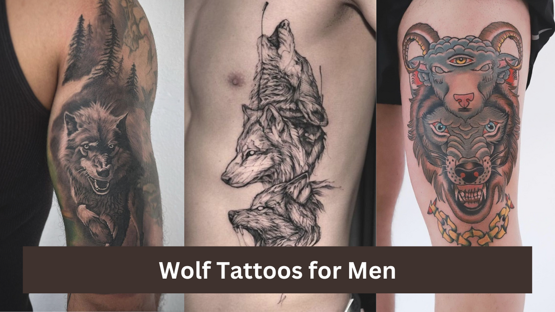 small wolf tattoos for men