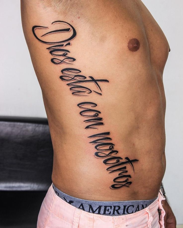 Spanish phrase tattoos for men