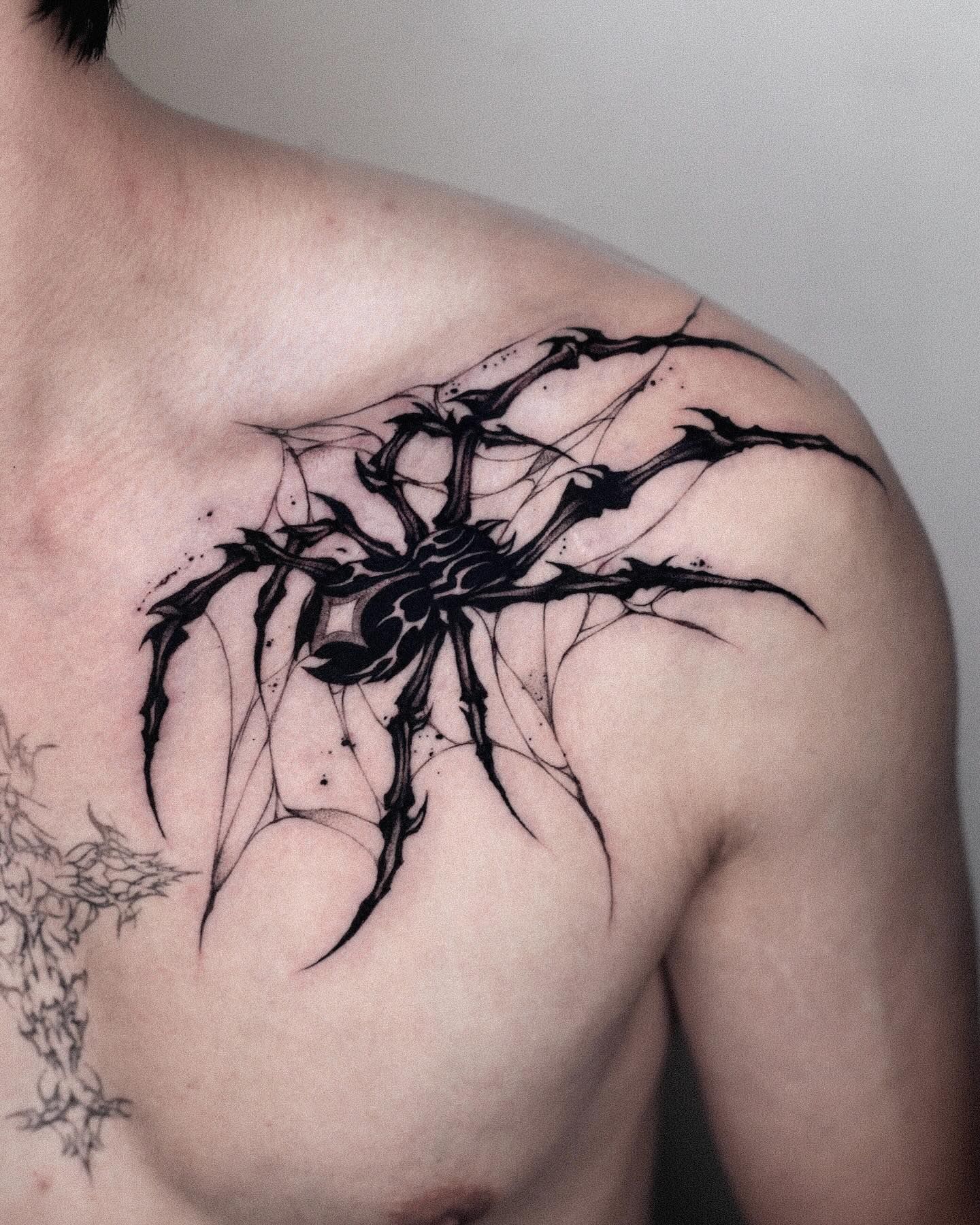 spider tattoos for men 0016