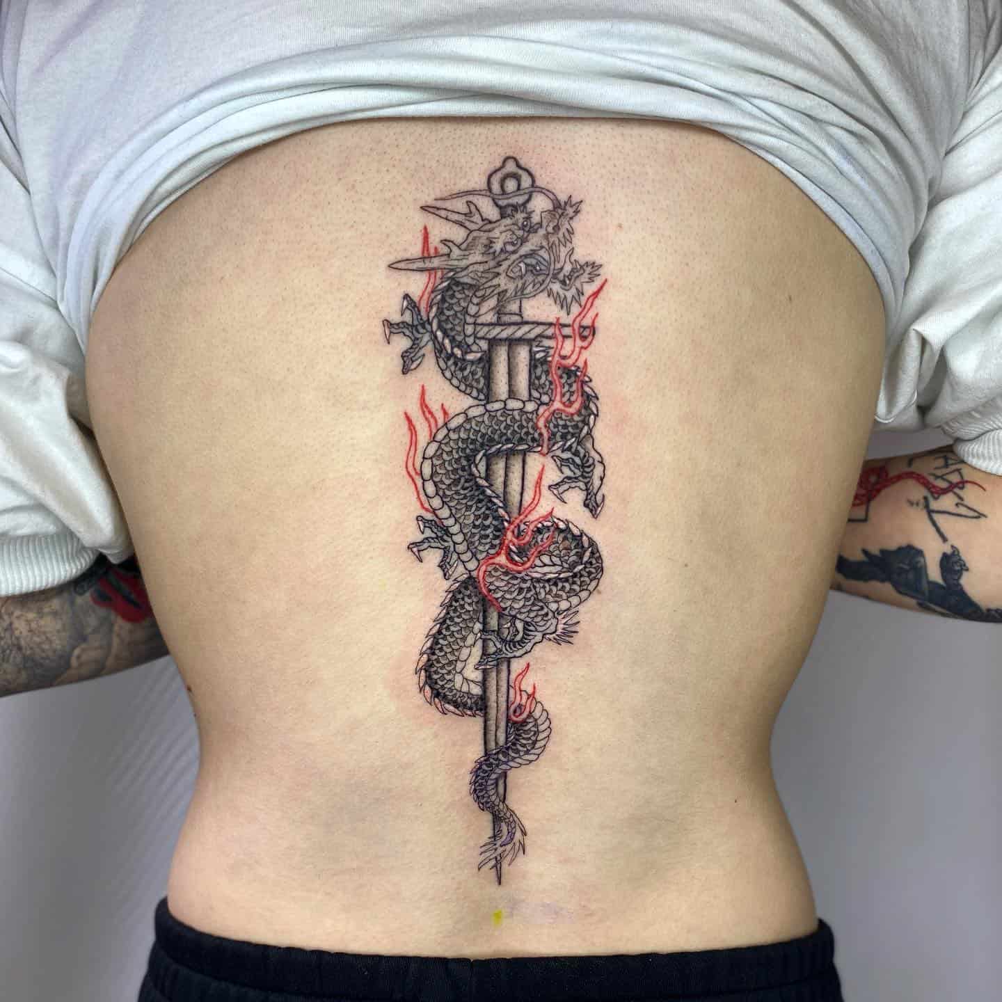 spine tattoos for men 0014