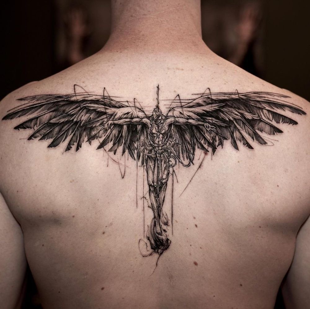 spine tattoos for men 0028