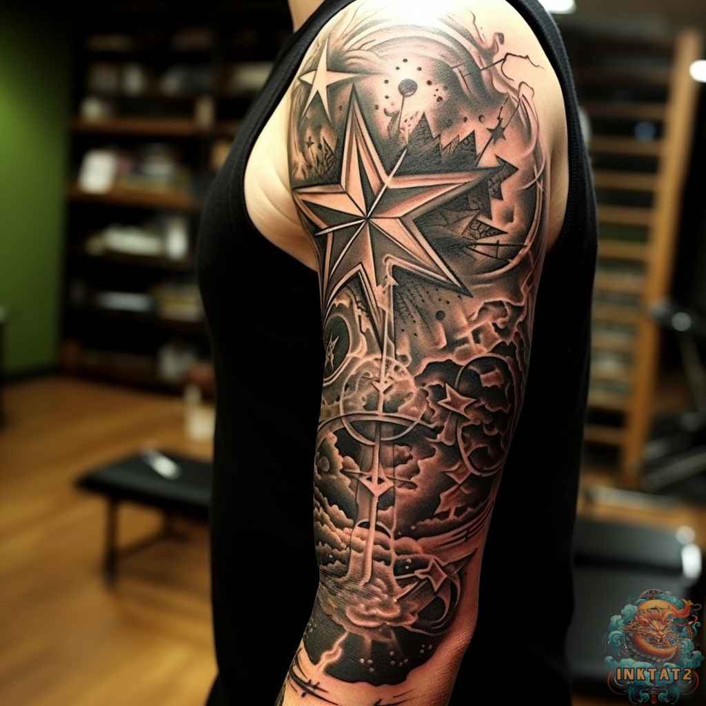 star tattoos for men symbolism