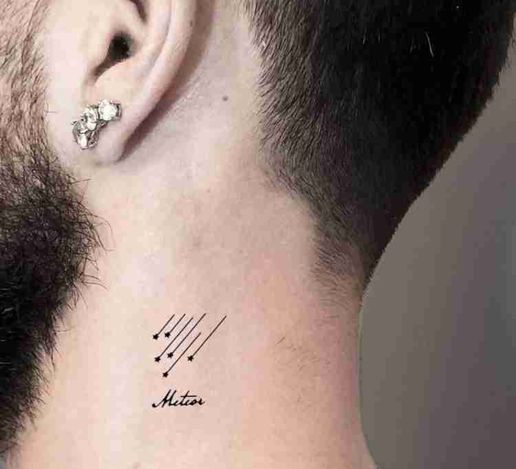 star tattoos on neck for men 0012