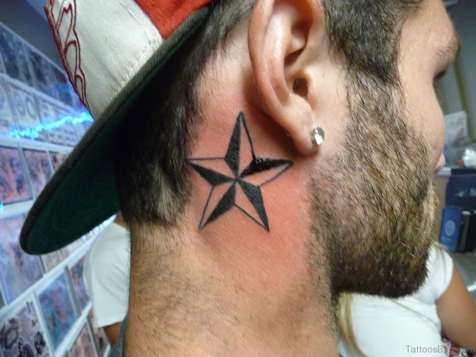 star tattoos on neck for men 0050