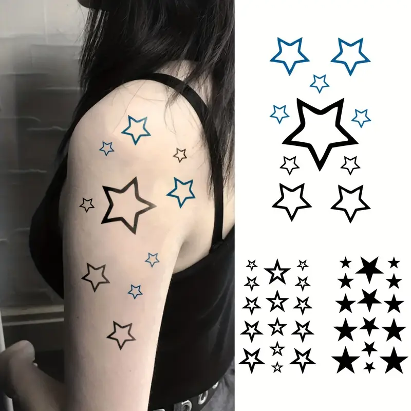 star tattoos on neck for men 0055