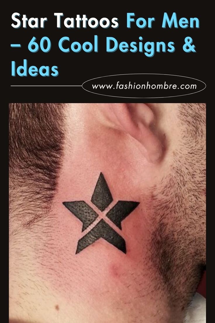 star tattoos on neck for men 0058