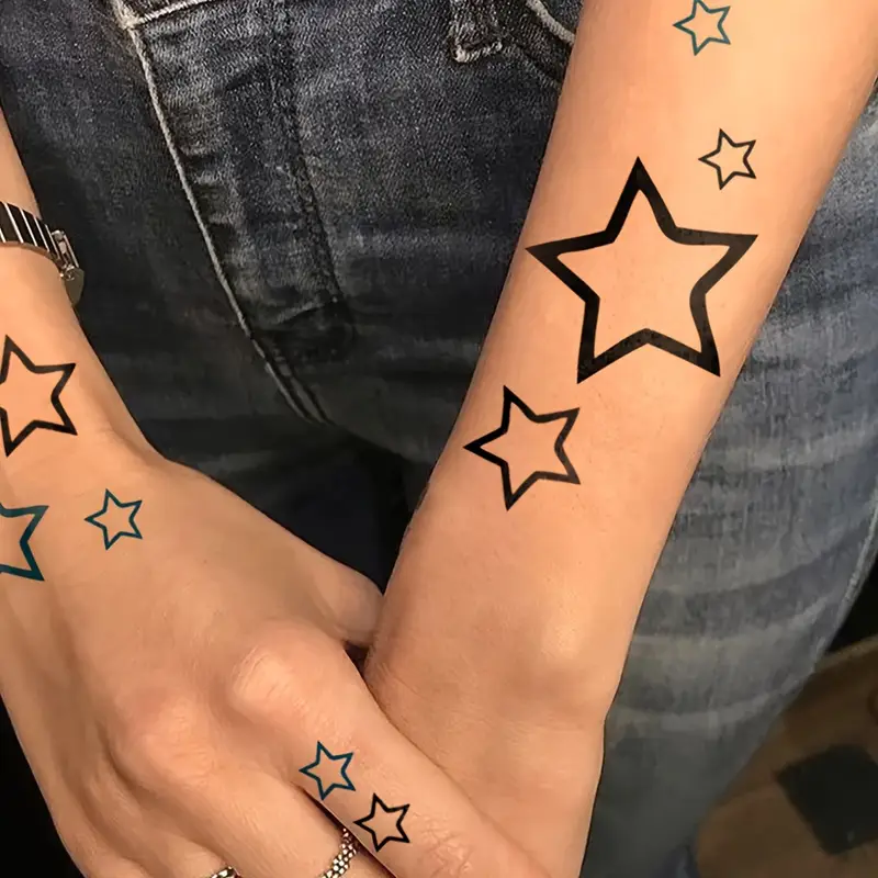 star tattoos on neck for men 0067