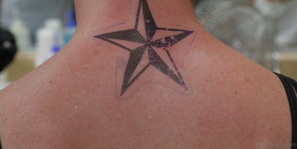 star tattoos on neck for men 0084