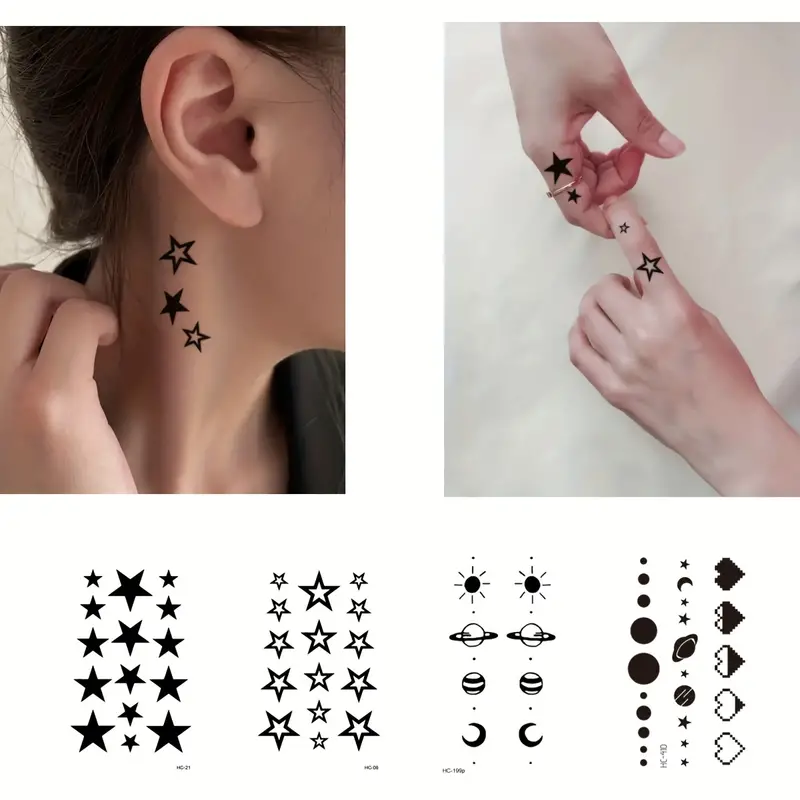 star tattoos on neck for men 0097