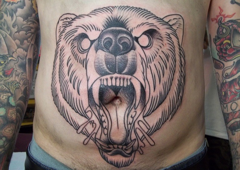 stomach tattoos for men 0033