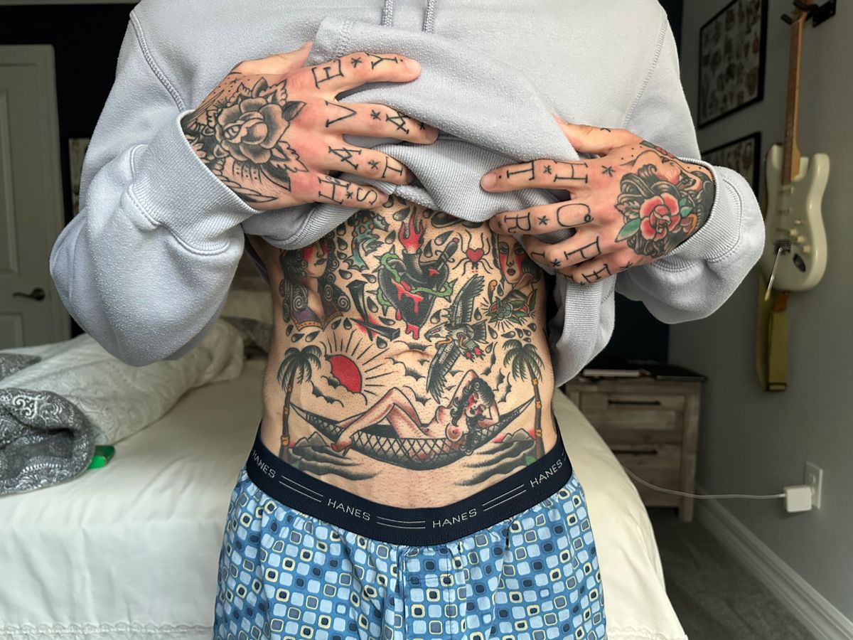 stomach tattoos for men 0061