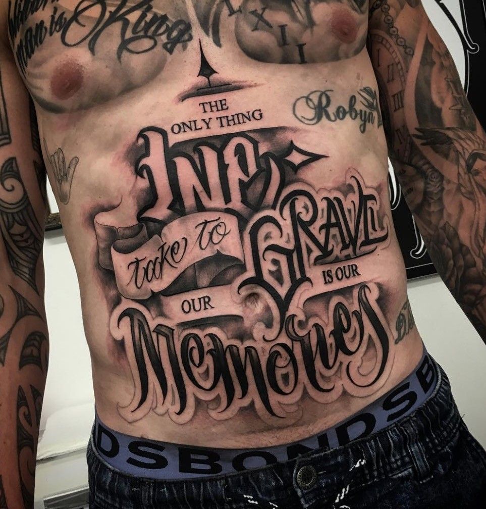 stomach tattoos for men 0070