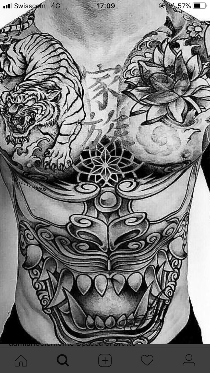 stomach tattoos for men 0084