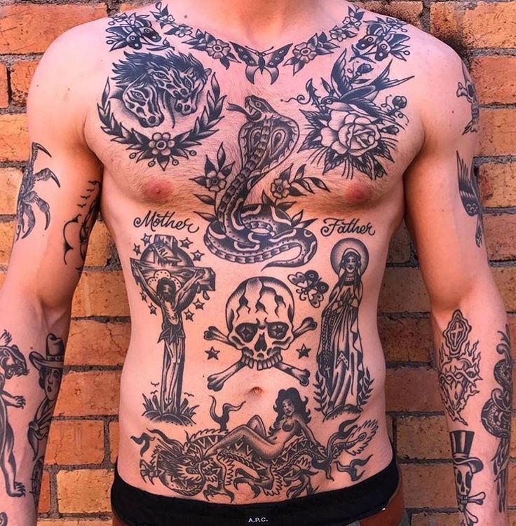 stomach tattoos for men 0088