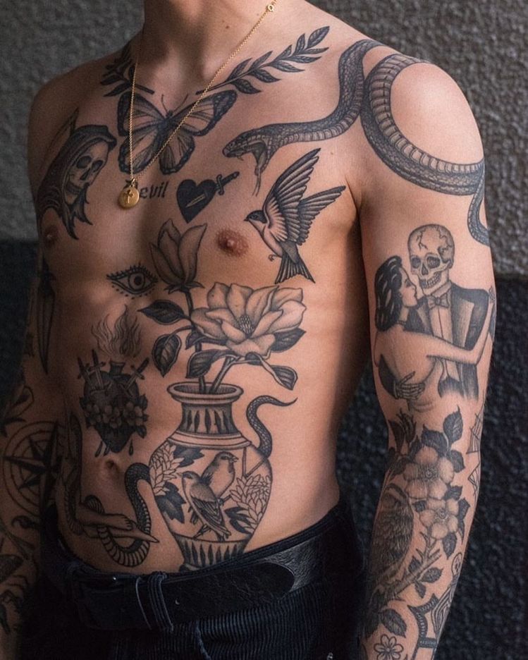 stomach tattoos for men 0093