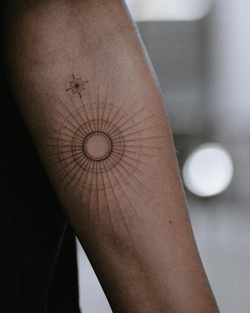 stylish small colored tattoos for men.