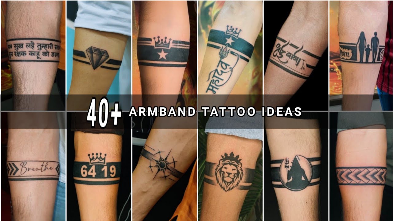 stylish wrist band tattoos for men