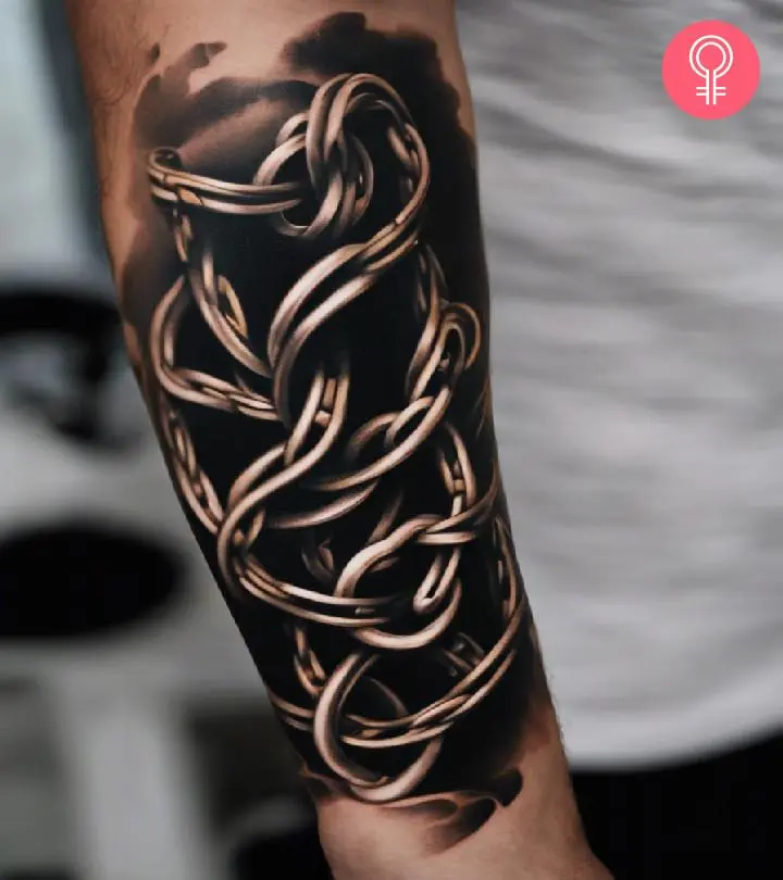 subtle chain tattoos for men