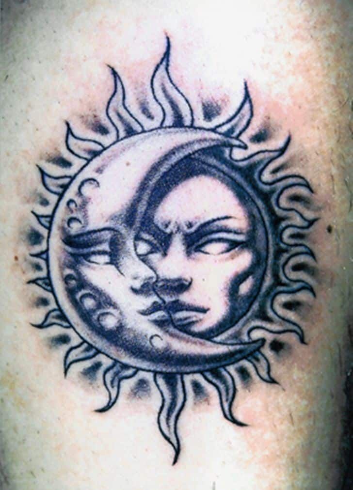 sun and moon tattoos for men symbolism