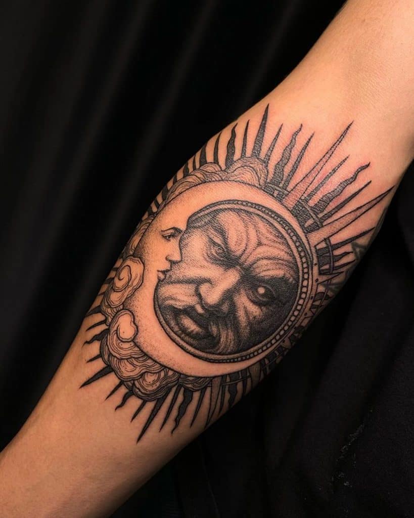 sun and moon tattoos for men 0013