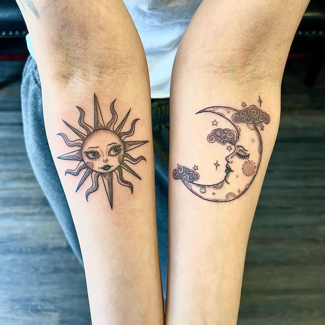 sun and moon tattoos for men 0014