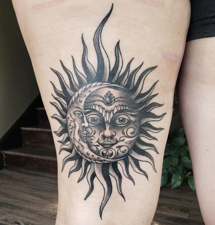 sun and moon tattoos for men 0029