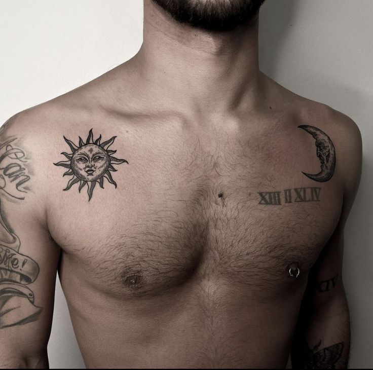 sun and moon tattoos for men 0030