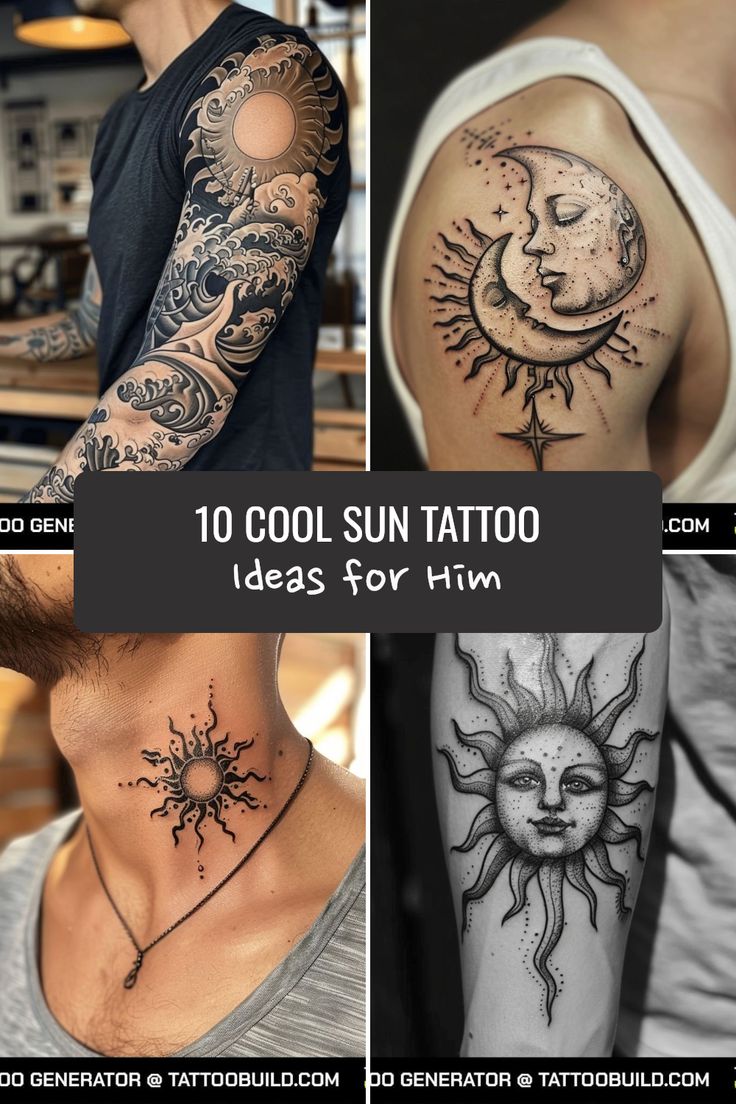 sun and moon tattoos for men 0041