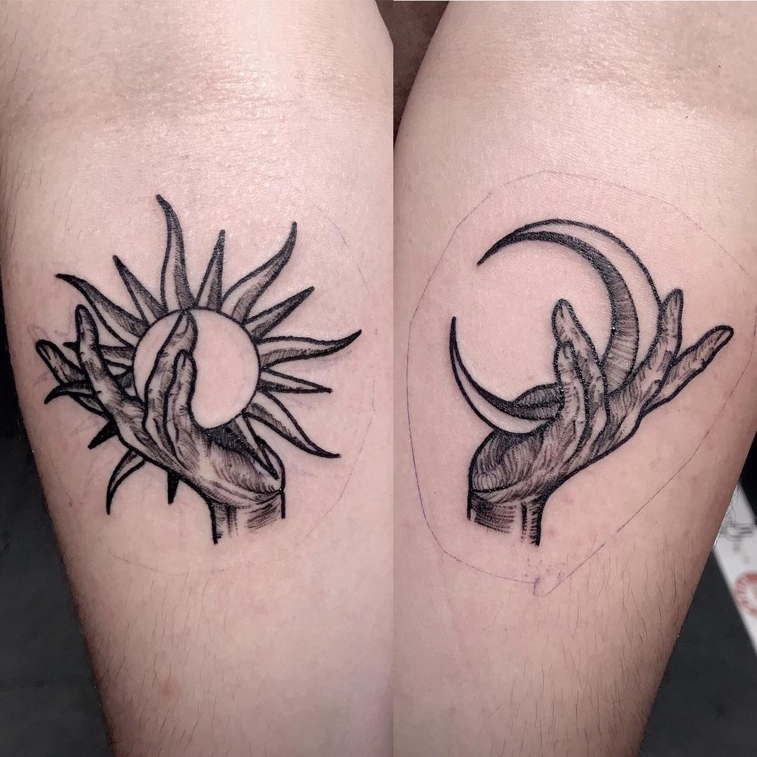 sun and moon tattoos for men 0087