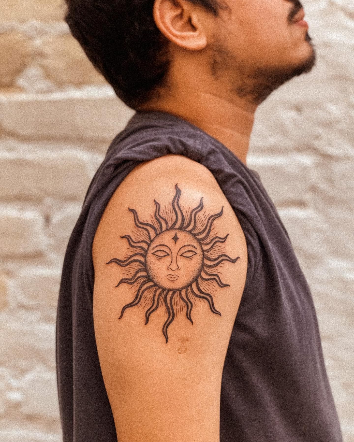 sun tattoo for men