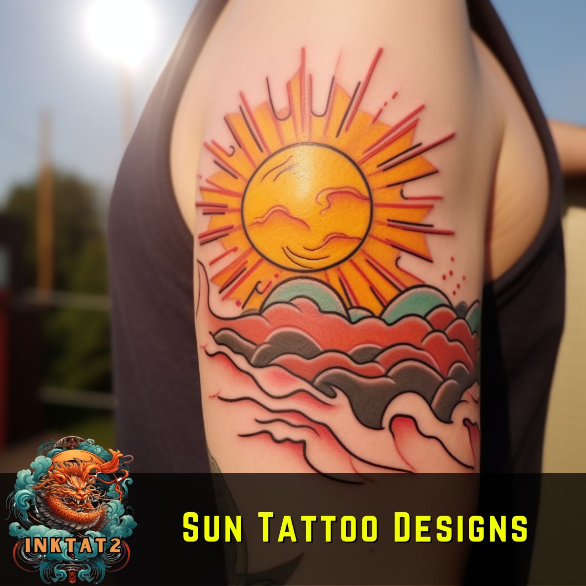 sun tattoos for men 0010