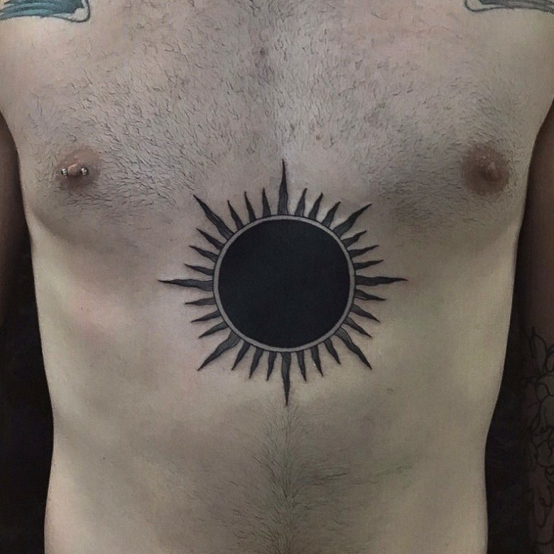 sun tattoos for men 0024