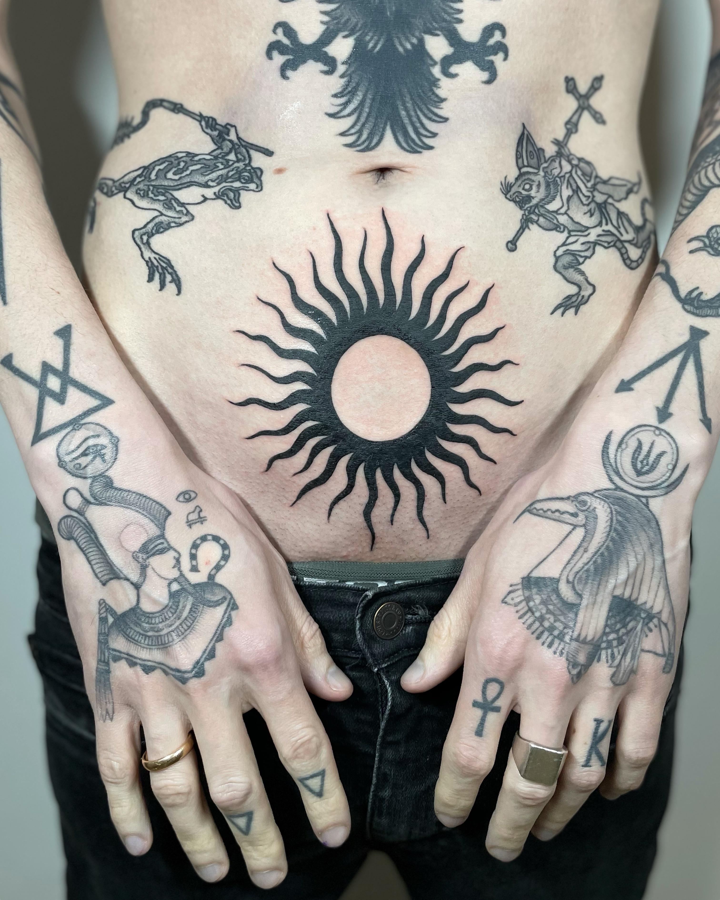 sun tattoos for men 0064