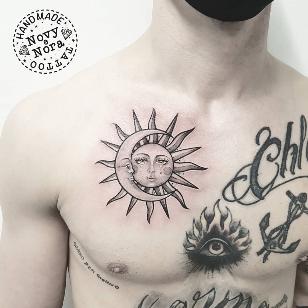 sun tattoos for men 0084