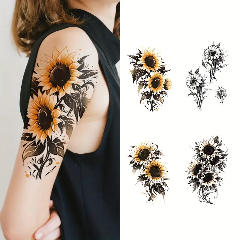 sunflower tattoos for men placement