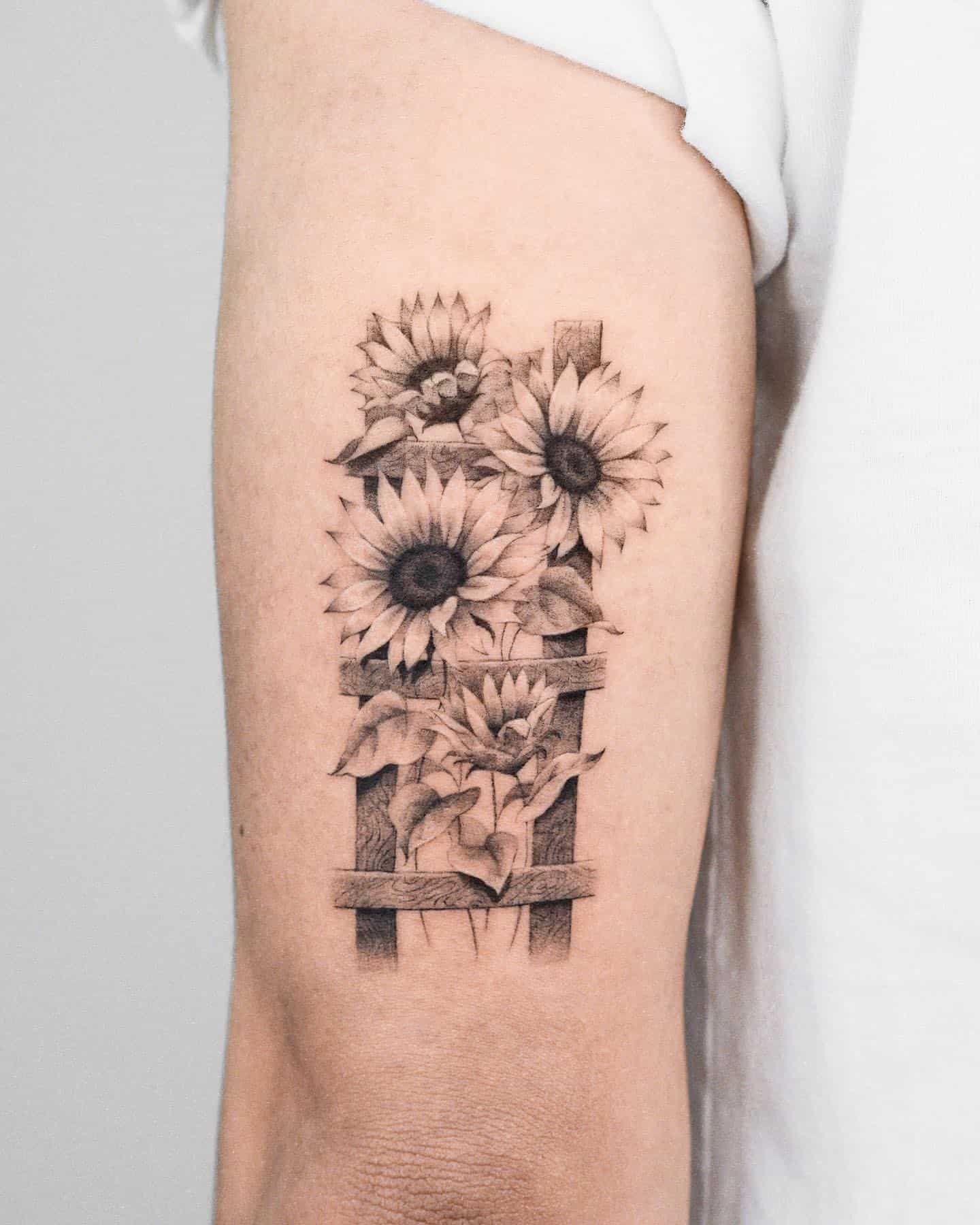 sunflower tattoos for men symbolism