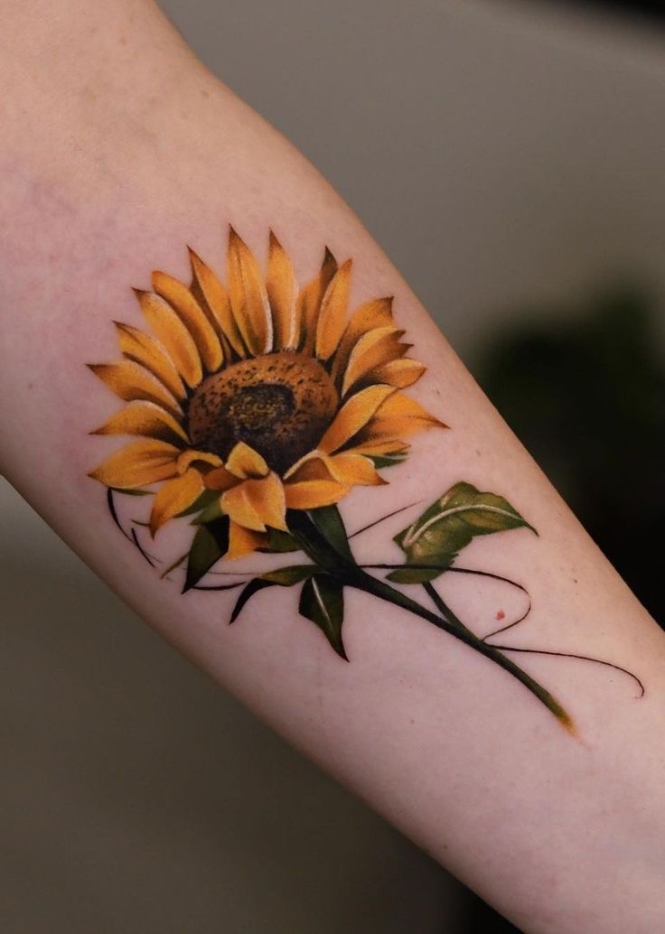 sunflower tattoos for men 0013