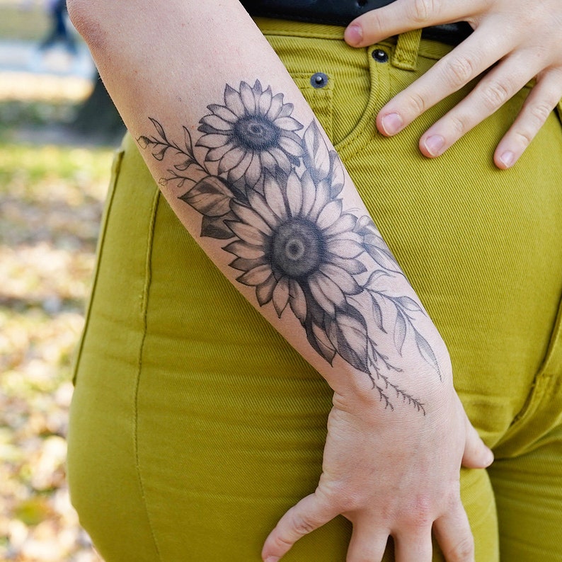 sunflower tattoos for men 0018