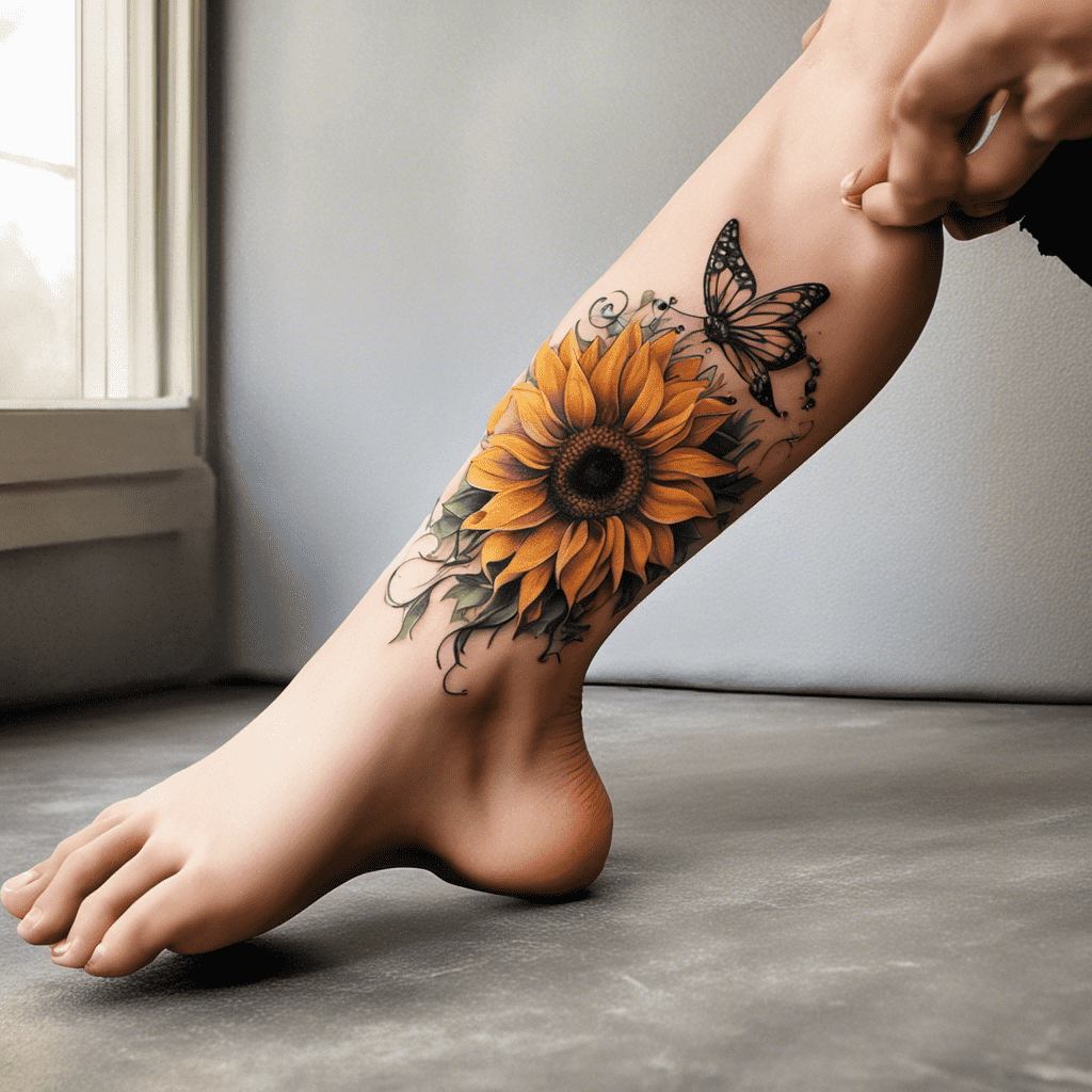 sunflower tattoos for men 0022