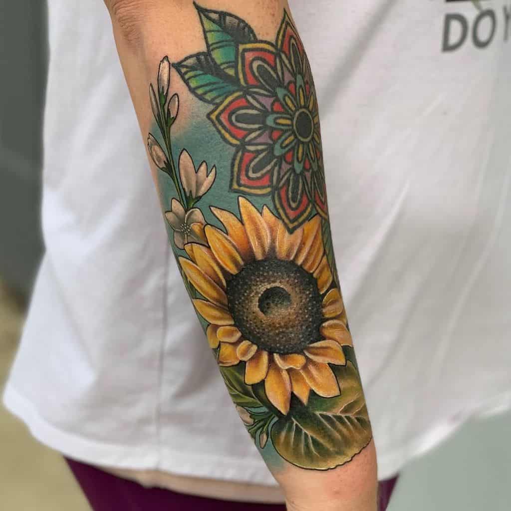 sunflower tattoos for men 0023