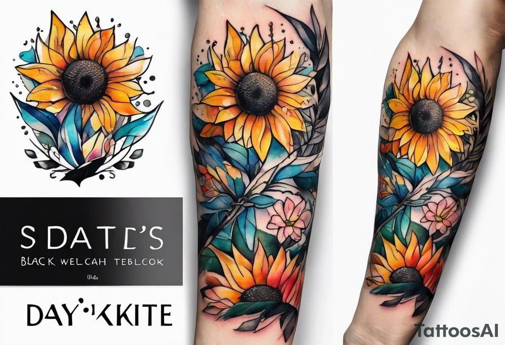 sunflower tattoos for men 0029