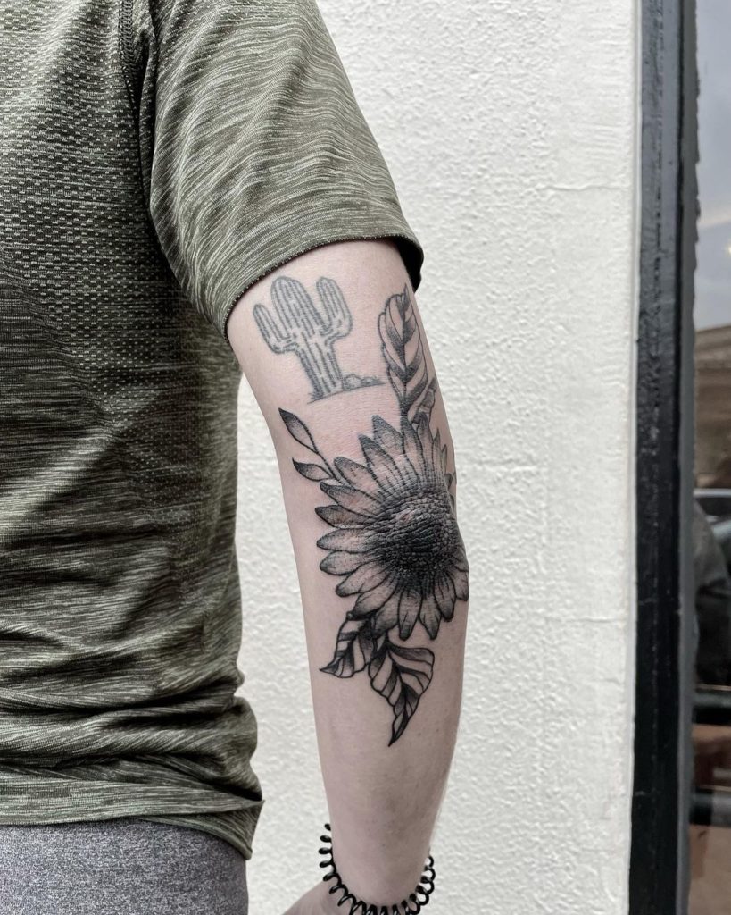 sunflower tattoos for men 0033